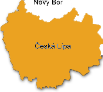 mapa okresu Česká Lípa